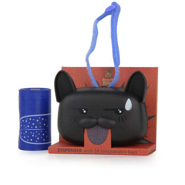 Rainbow stars - frenchie black annoyed