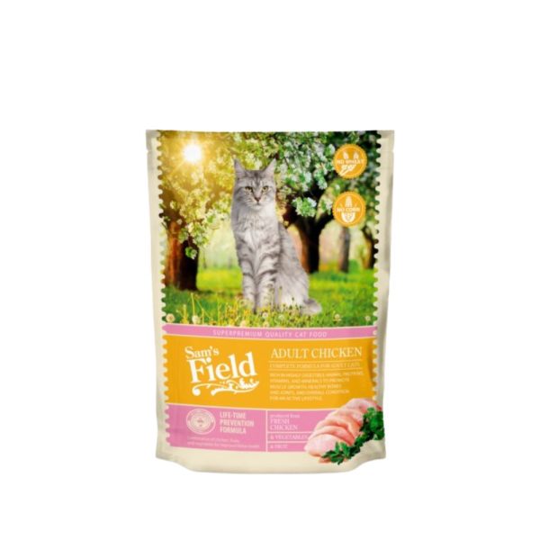 Sam's Field Piletina Adult 400g | Suha hrana za mačke
