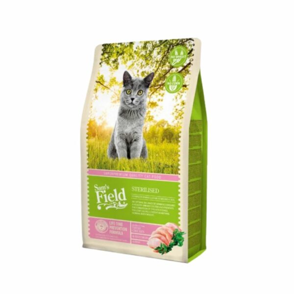 Sam's Field Sterilized Piletina Adult 2,5kg | Suha hrana za mačke