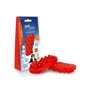 Pet+Me Multifunkcionalna Silikonska Četka - Crvena