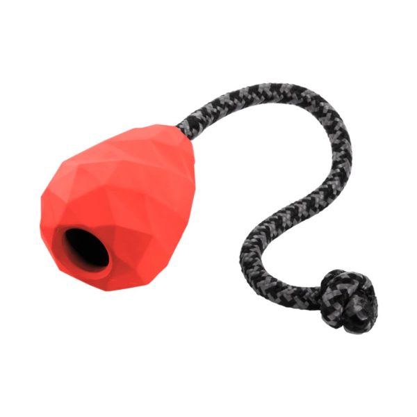 Ruffwear Igračka gumena s užetom | Huck-a Cone Red Sumac