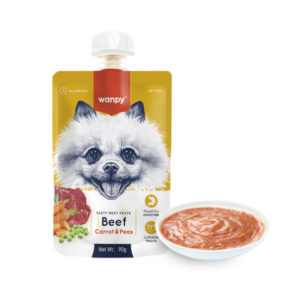 Wanpy Dog Tasty Meat Paste - govedina, mrkva i grašak 90 g