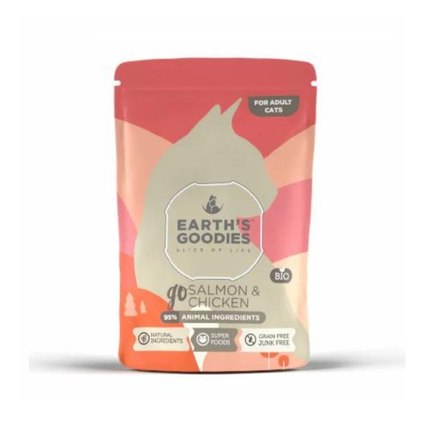 Earth's Goodies Losos/Piletina 85g | Hrana s lososom, piletinom i spirulinom